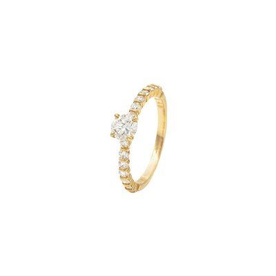 Solitaire Bride diamants or jaune