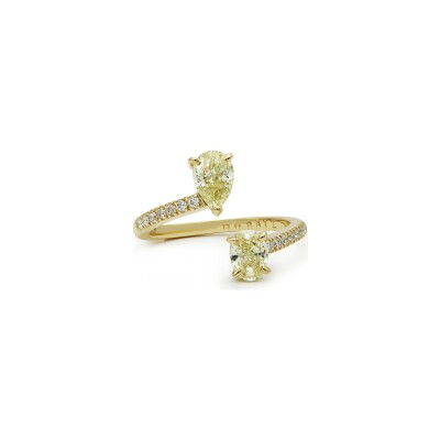 Toi & Moi Jonquille ring diamonds yellow gold