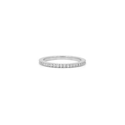 Wedding ring, 45 diamonds, white gold