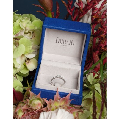 Solitaire diamants or blanc