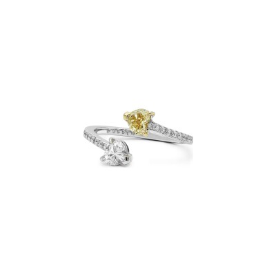 Toi & Moi ring diamonds white gold
