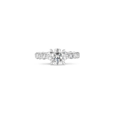 Solitaire Bride diamants or blanc