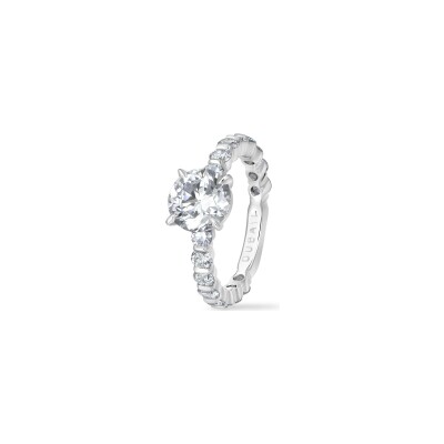 Solitaire Bride diamants or blanc