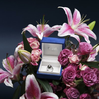 Bague Perle Bride diamants or blanc