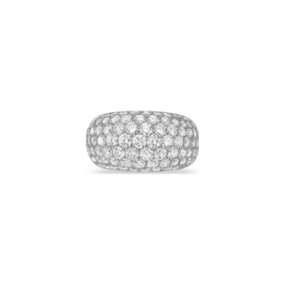 Bague Boule diamants or blanc