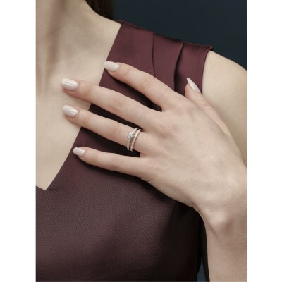 Solitaire cœur diamants or blanc
