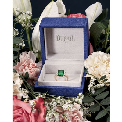 Bague émeraude diamants or jaune