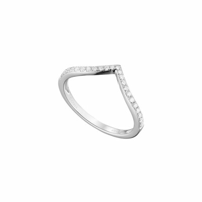 Bague Garel Graphique en or blanc et diamants de 0.20ct