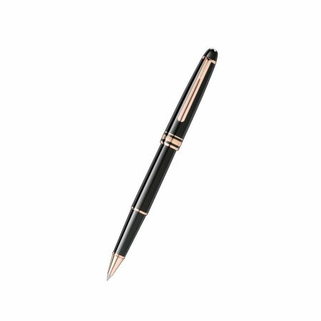 Stylo Rollerball Montblanc Meisterstück 90 Ans Classique en résine et plaqué or rose