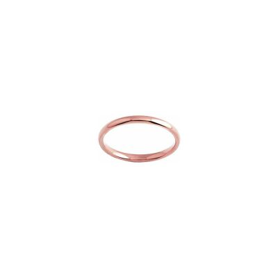 Alliance demi-jonc bombé confort en or rose