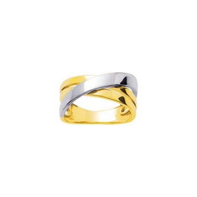 Bague en or jaune et or blanc