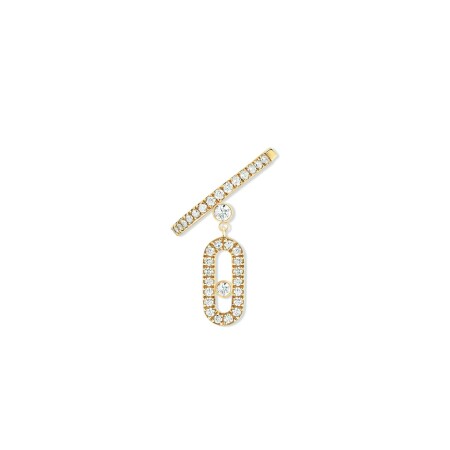 Messika Move Uno single earring, yellow gold, diamonds