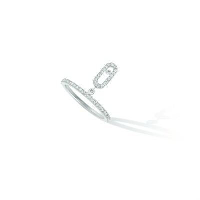 Messika Move Uno ring, white gold and diamonds