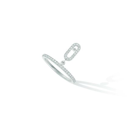 Messika Move Uno ring, white gold and diamonds