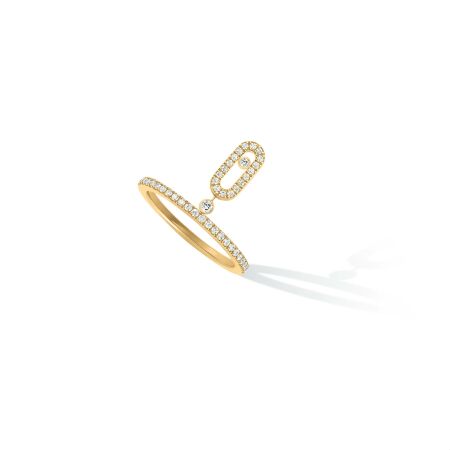 Messika Move Uno ring, yellow gold, diamonds