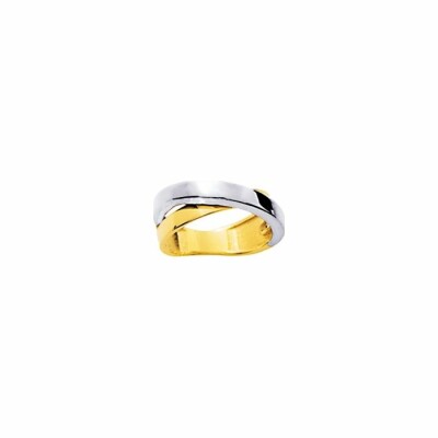 Bague en or jaune et or blanc