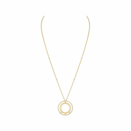 Collier long Messika Move Romane semi-pavé en or jaune et diamants