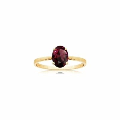 Bague en or jaune, grenat et rhodolite, taille 54