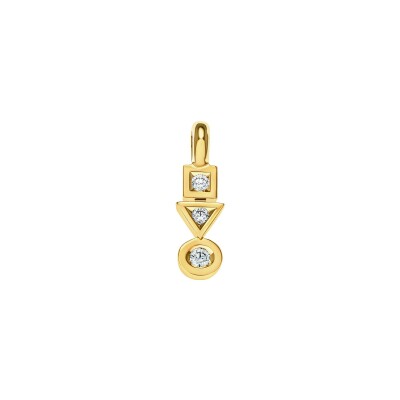 Pendentif Tournaire Alchimie en or jaune et diamants