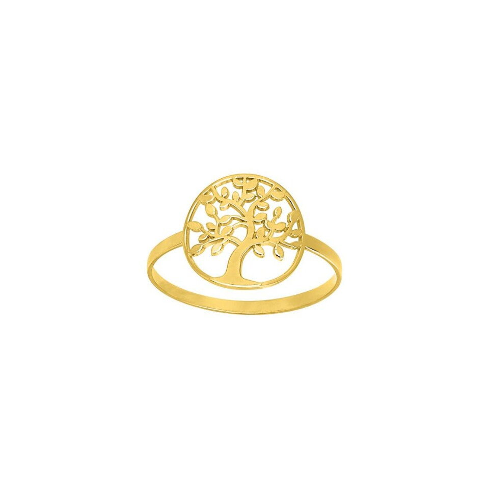 Bague arbre de vie en or jaune