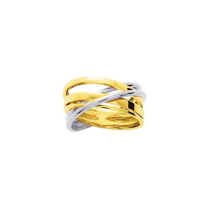 Bague en or jaune et or blanc