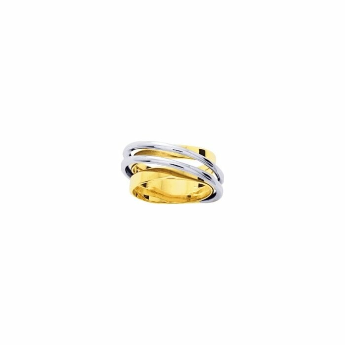 Bague en or jaune et or blanc