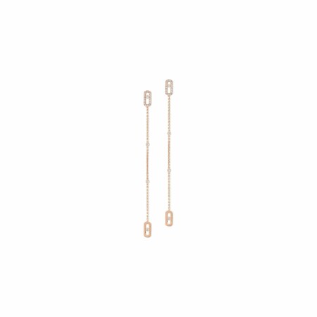 Boucles d'oreilles Messika Move Uno en or rose et diamants