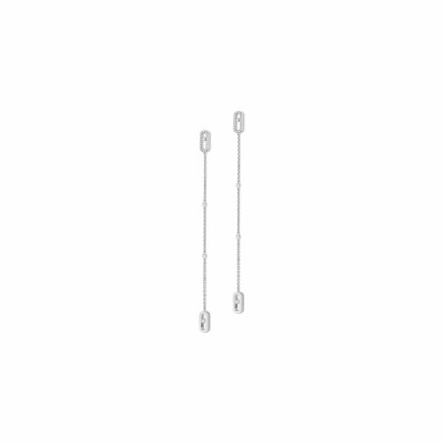 Messika Move Uno earrings, white gold, diamonds