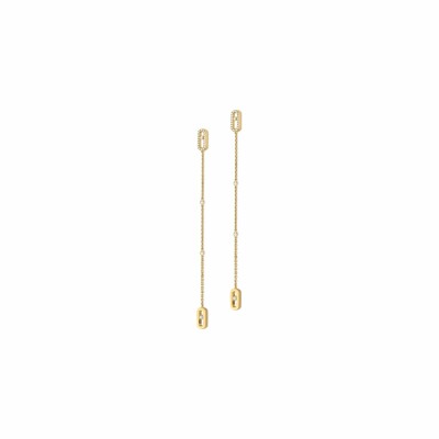 Messika Move Uno earrings, yellow gold, diamonds