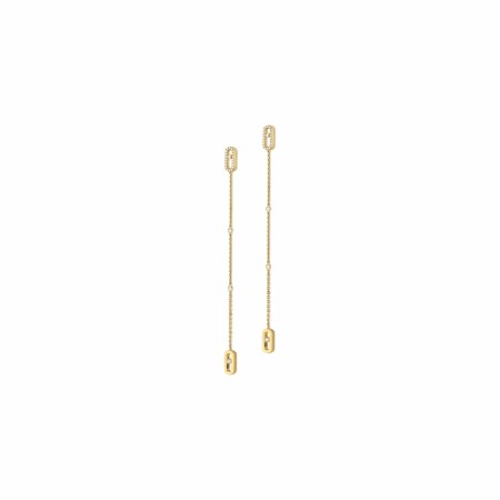 Messika Move Uno earrings, yellow gold, diamonds