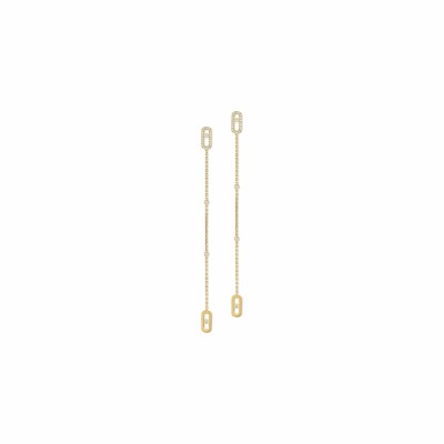 Messika Move Uno earrings, yellow gold, diamonds