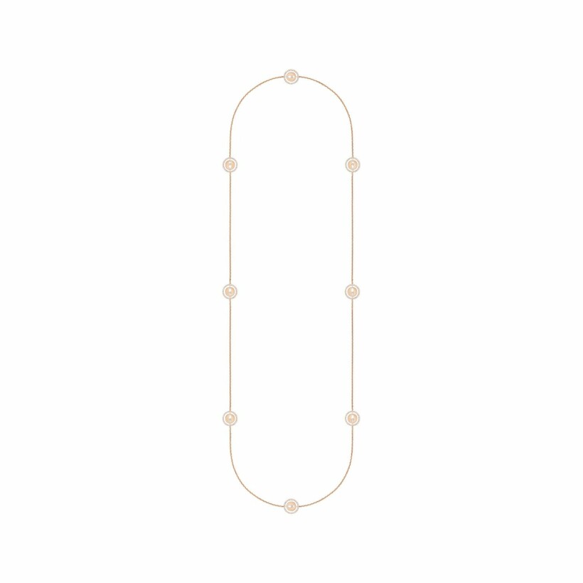 Messika Lucky Move necklace, rose gold, diamonds