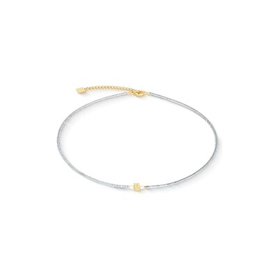 Collier Coeur de Lion Edge & Grace en acier doré, perle d'eau douce et hématite