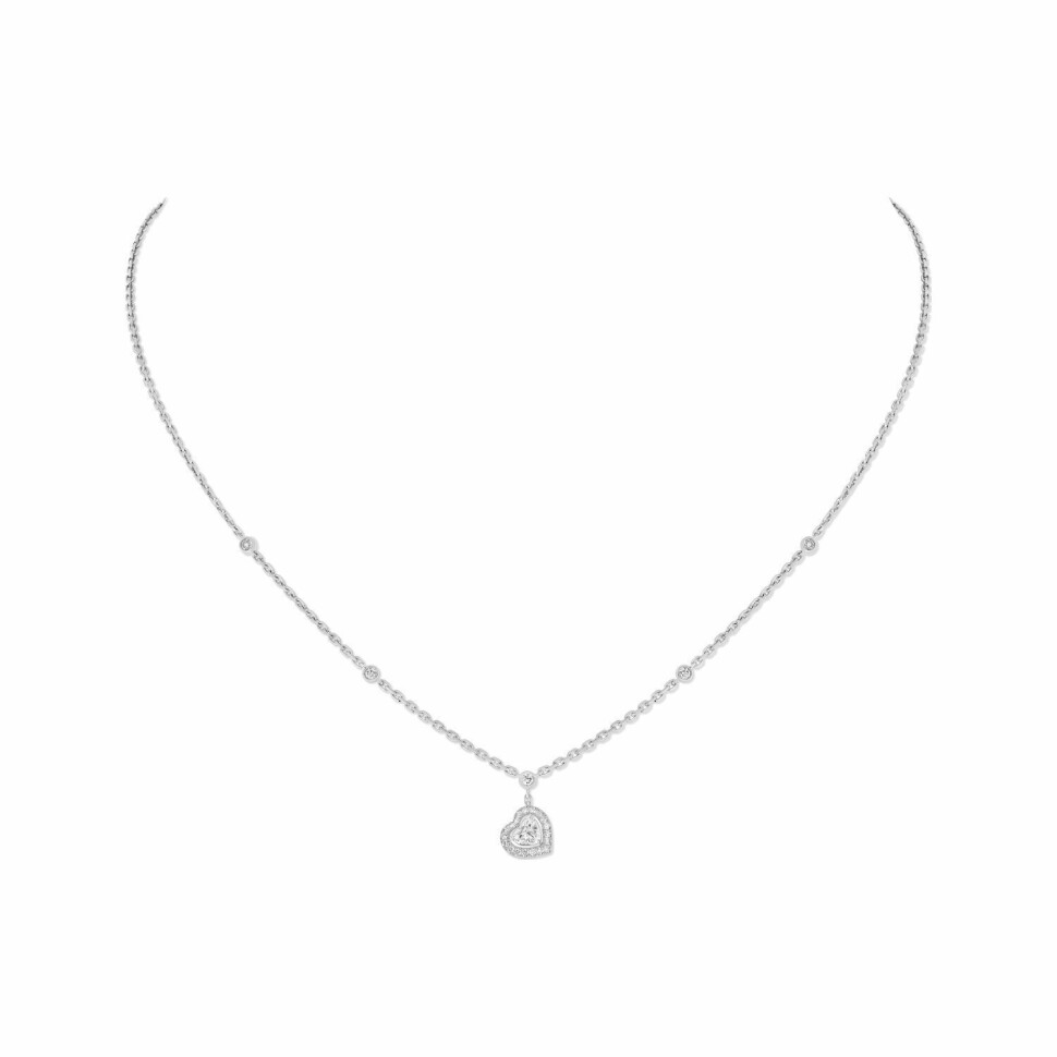 Messika Joy Coeur necklace, white gold, diamonds