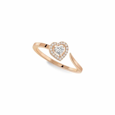 Bague Messika Joy Coeur or rose et diamants