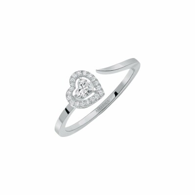 Bague Messika Joy Coeur or blanc et diamants