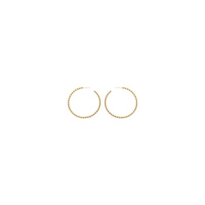 Boucles d'oreilles créoles en acier doré, 50cm