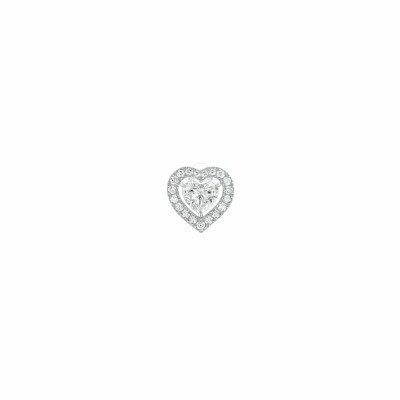 Mono boucle d'oreille Messika Joy Coeur en or blanc et diamants 0.15ct