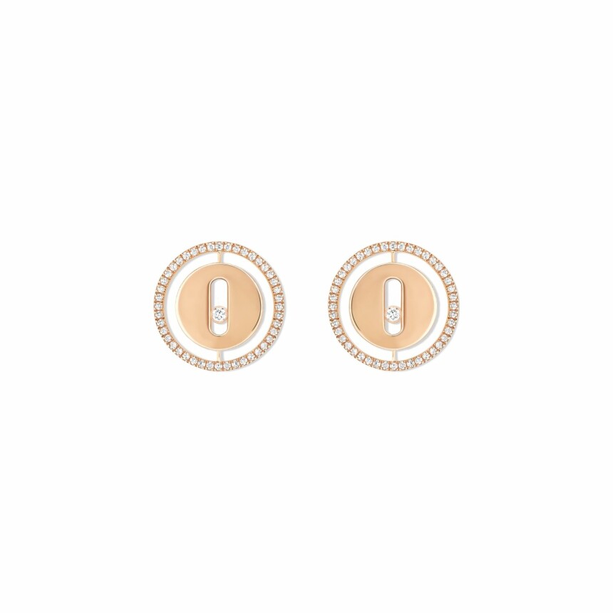 Messika Lucky Move earrings, rose gold, diamonds
