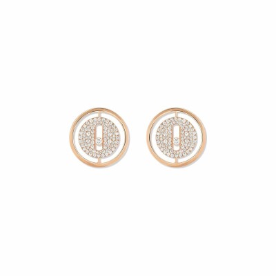 Boucles d'oreilles Messika Lucky Move en or rose et diamants