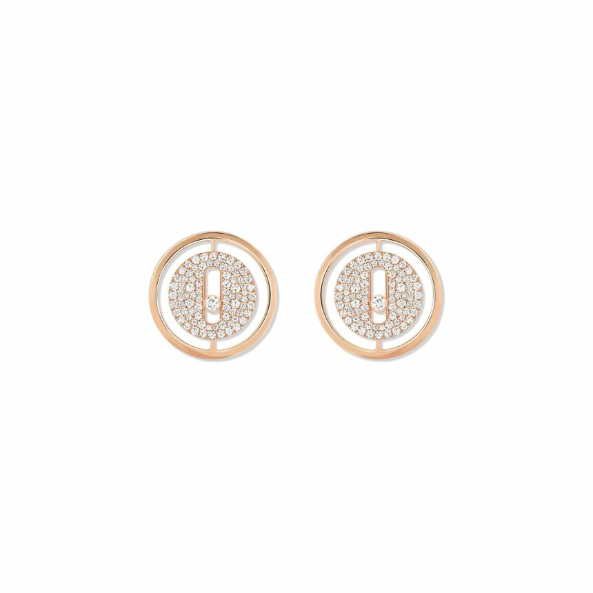 Messika Lucky Move earrings, rose gold, diamonds