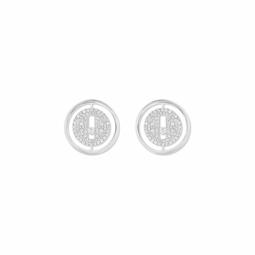 Messika Lucky Move earrings, white gold, diamonds