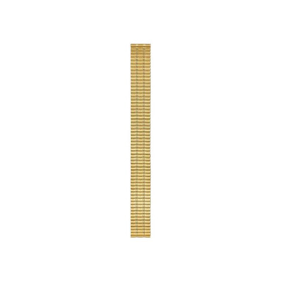 Bracelet montre Rochet Slider en acier doré extensible poli et satiné doré, anse tube - 18mm