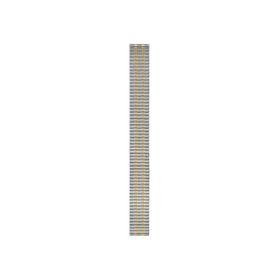 Bracelet montre Rochet Slider en acier extensible poli et satiné bicolore doré, anse tube - 12mm