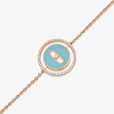 Messika Lucky Move S bracelet, rose gold, turquoise, diamonds