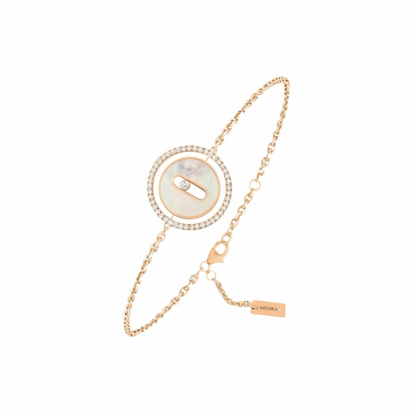 Messika Lucky Move bracelet, rose gold, nacre and diamonds