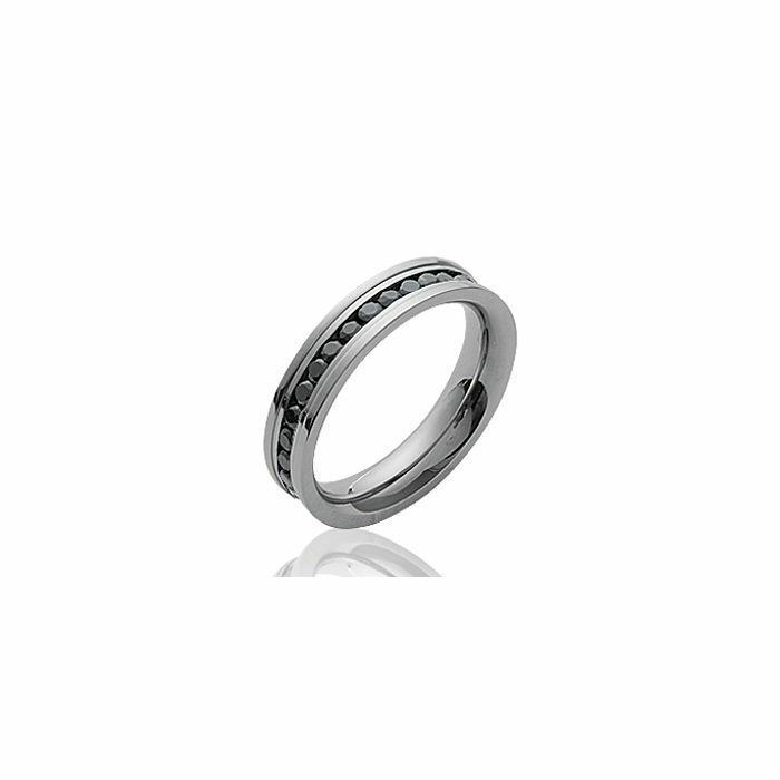 Bague en acier et oxydes de zirconium