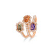 Bague New Miss en or rose, saphirs multicolores et diamants