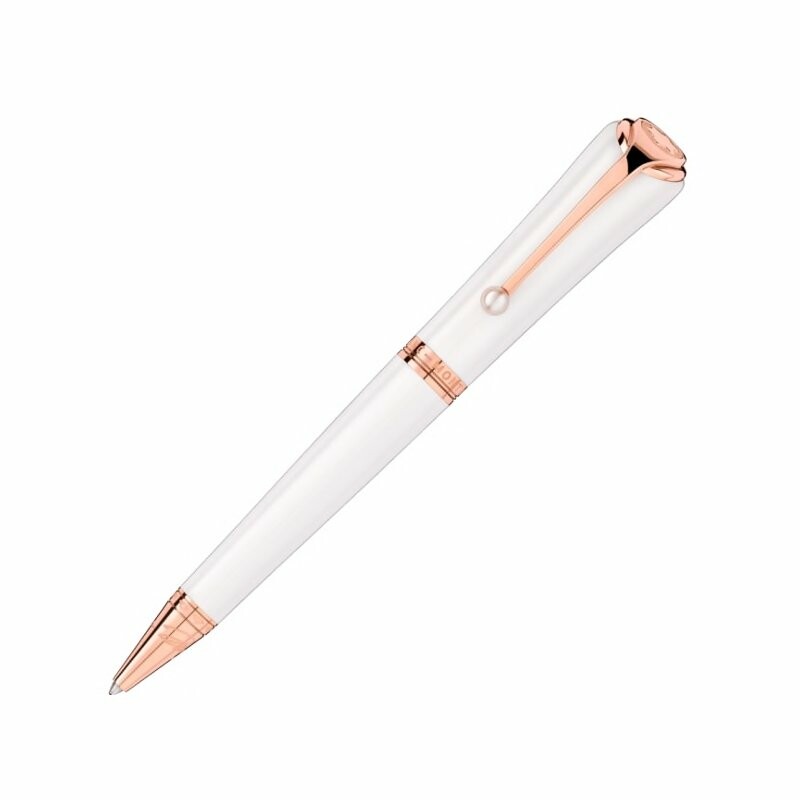 Stylo bille Montblanc Muses Marilyn Monroe Special Edition 'Pearl' blanc