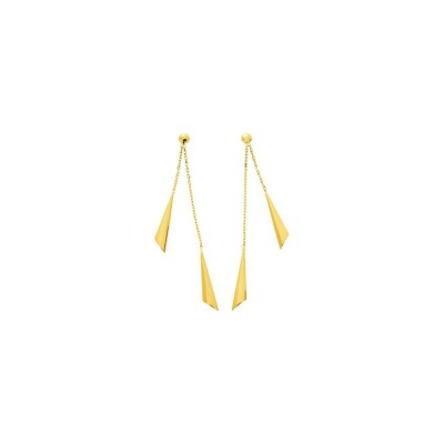 Boucles d'oreilles pendantes en or jaune